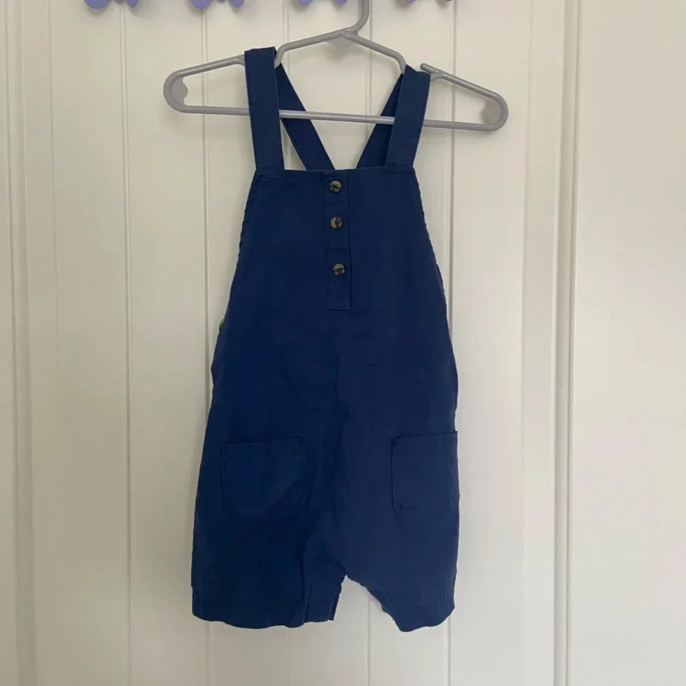 EUC | Carter’s baby‎ boy’s linen blend navy blue jumper — 18 months